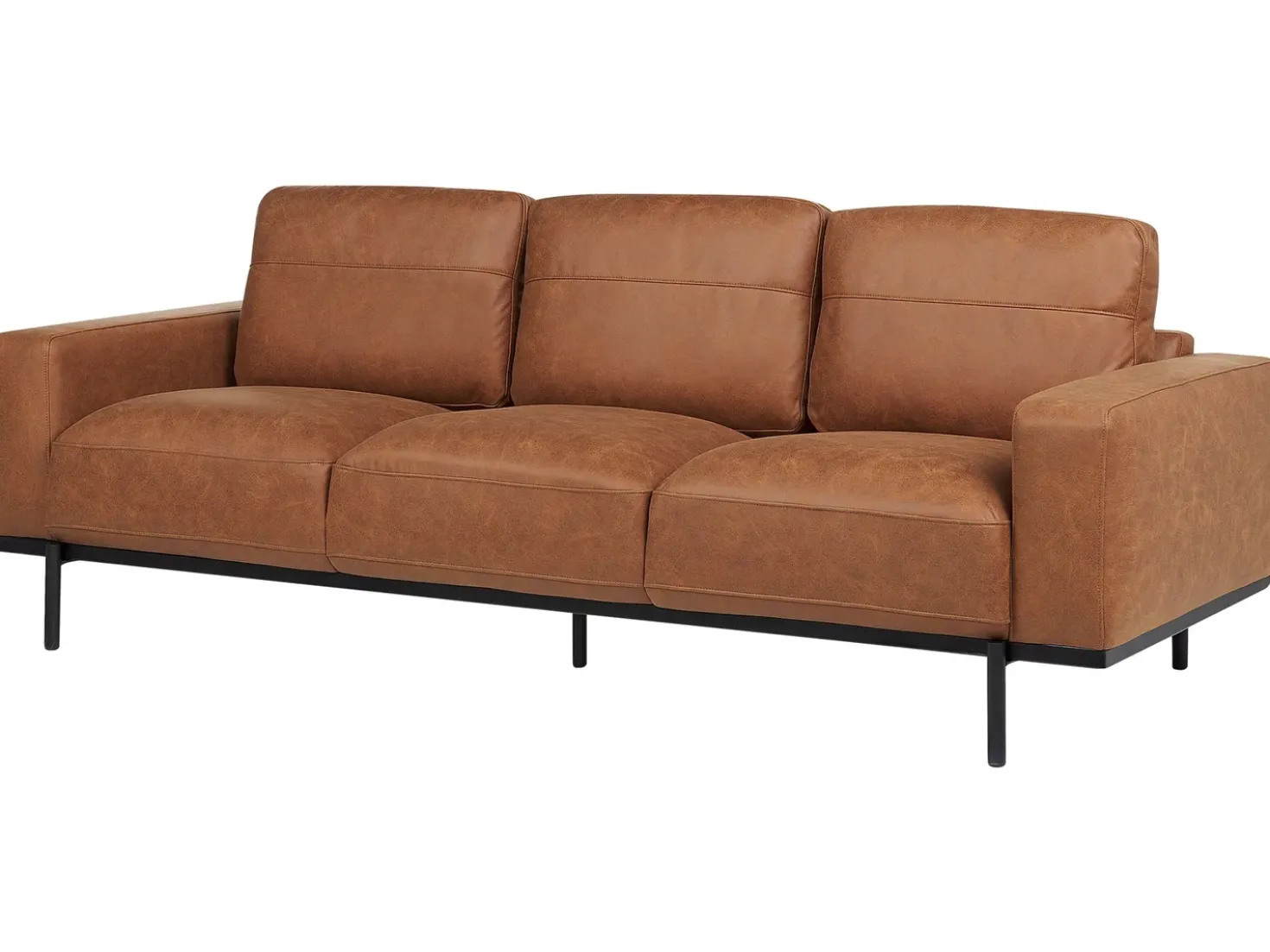 Set da salotto 6 posti SOVIK Pelle sintetica Marrone