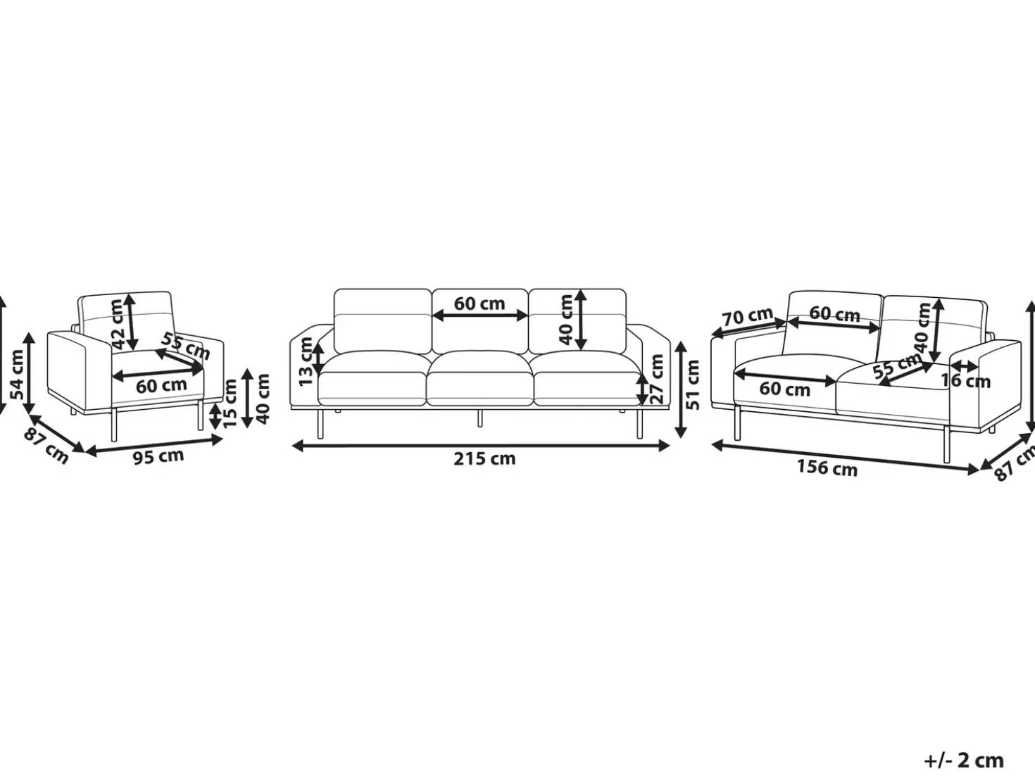 Set da salotto 6 posti SOVIK Pelle sintetica Marrone