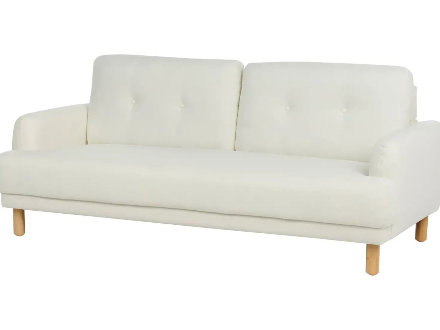 Set da salotto 4 posti TUVE Tessuto Bianco sporco