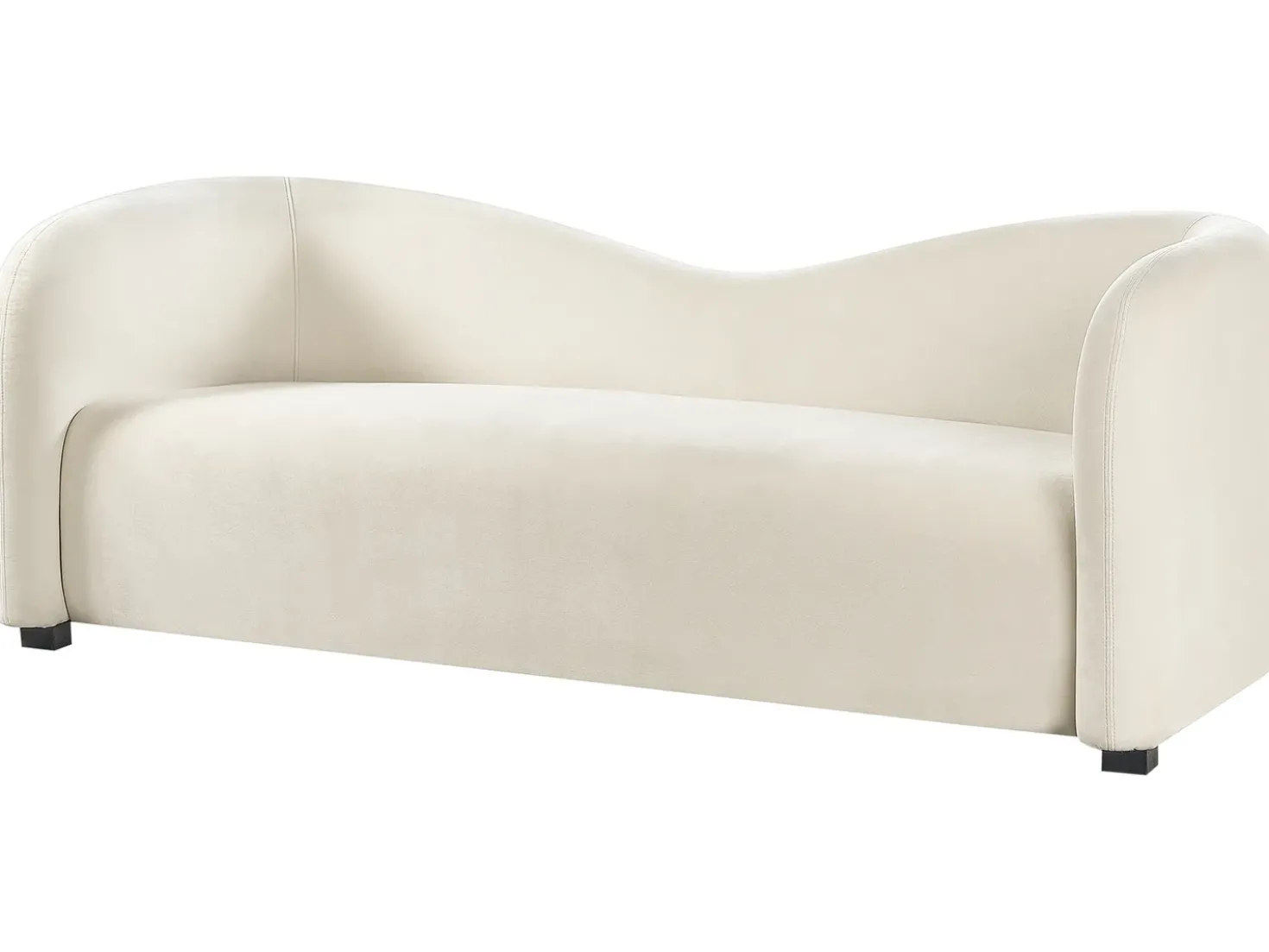 Set da salotto 5 posti VELTADA Velluto Bianco sporco