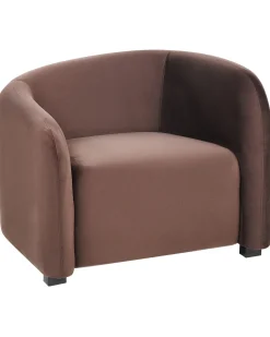 Set da salotto 5 posti VELTADA Velluto Marrone scuro