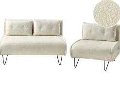 Set da salotto 3 posti VESTFOLD Bouclé Bianco sporco