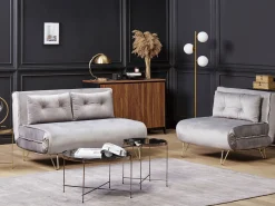 Set da salotto 3 posti VESTFOLD Velluto Grigio