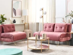 Set da salotto 3 posti VESTFOLD Velluto Rosa