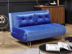 Set da salotto 3 posti VESTFOLD Velluto Blu marino