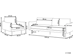 Set da salotto 4 posti VINTERBRO Ciniglia Marrone dorato