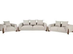 Set da salotto 6 posti VINLIDEN Tortora