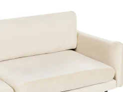 Set da salotto 5 posti VINTERBRO Velluto Beige chiaro con ottomana