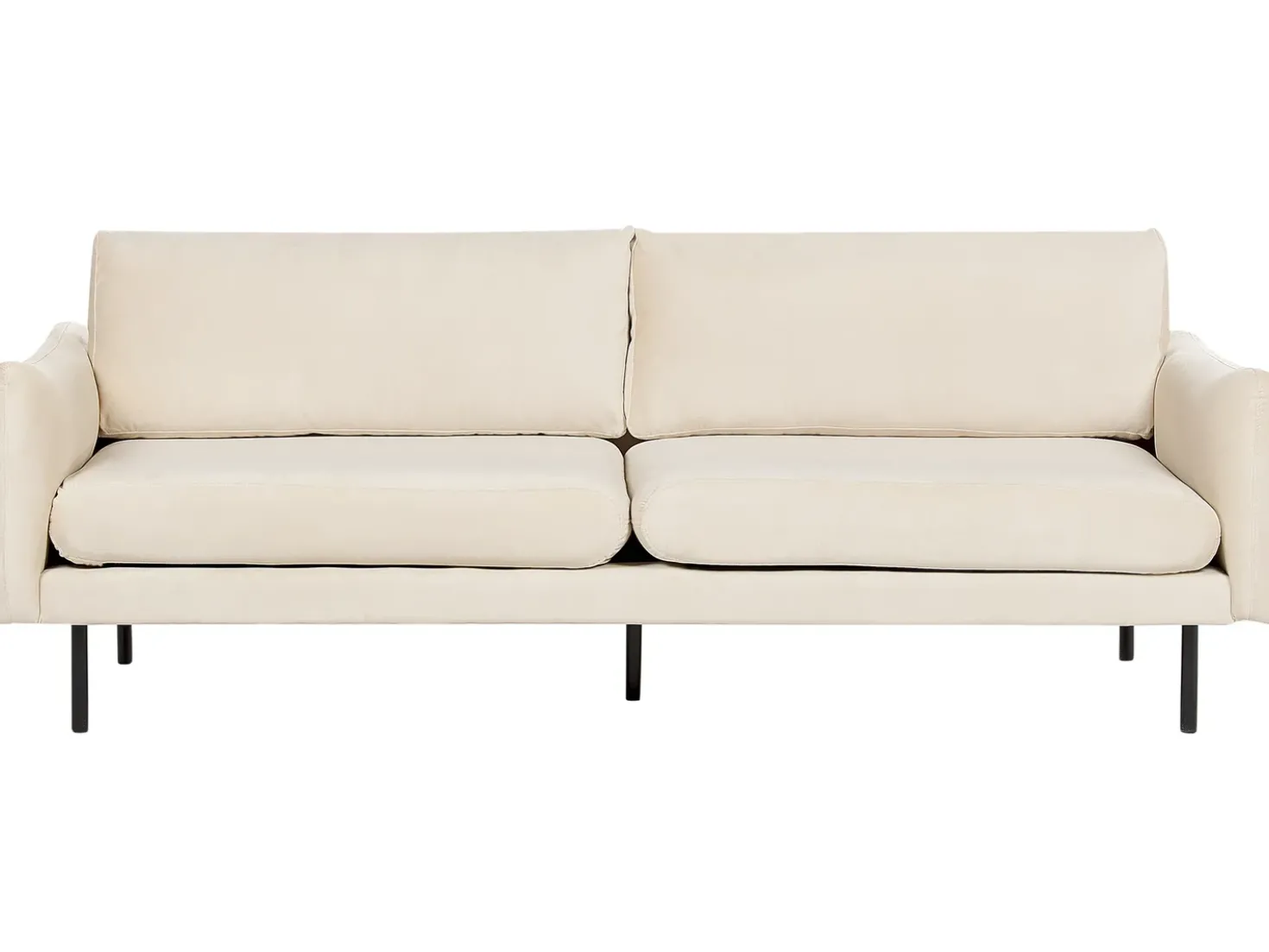 Set da salotto 5 posti VINTERBRO Velluto Beige chiaro con ottomana
