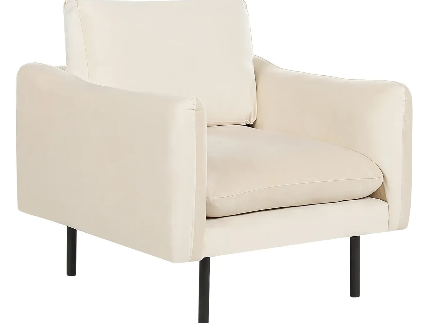 Set da salotto 5 posti VINTERBRO Velluto Beige chiaro con ottomana