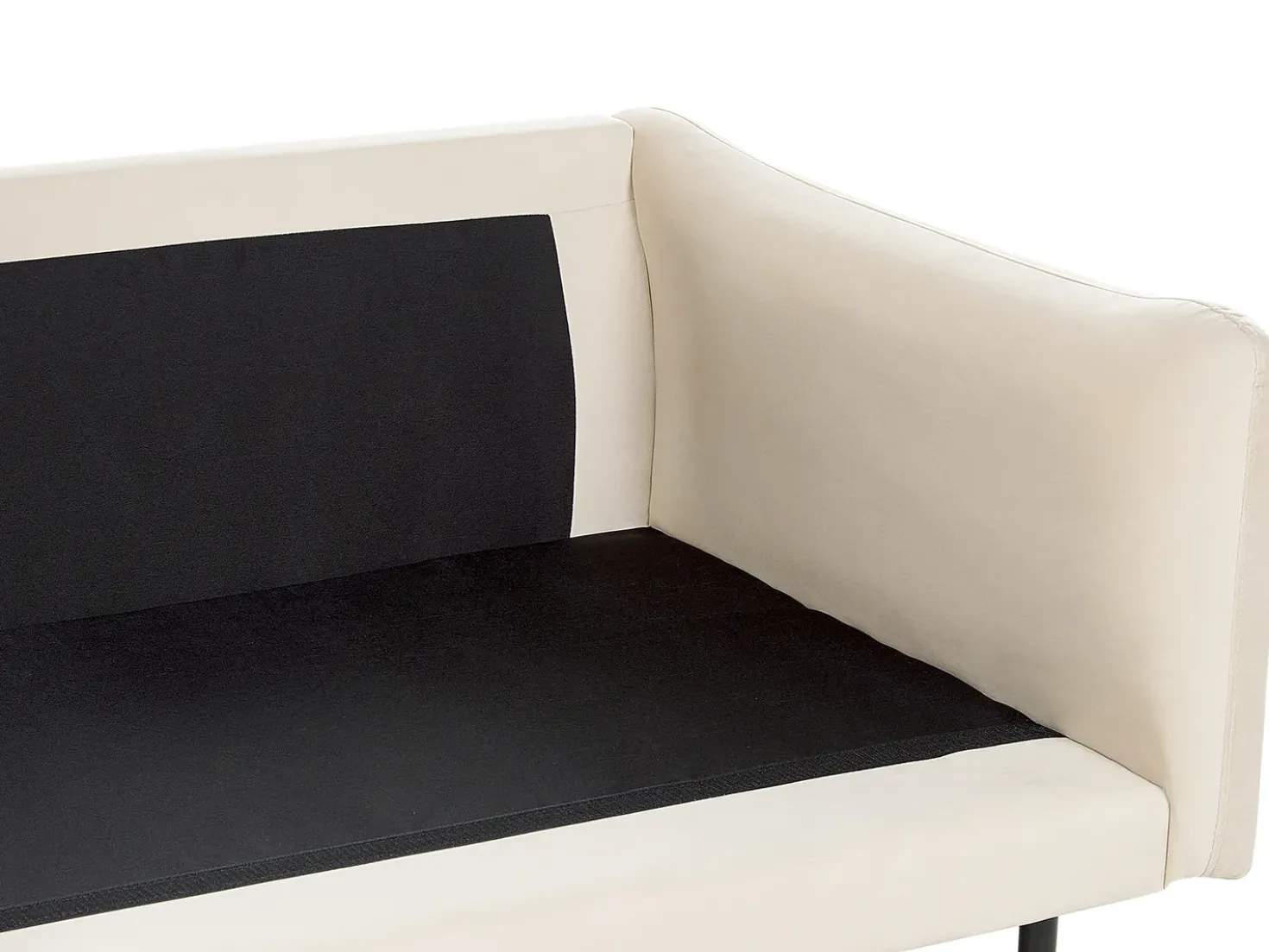 Set da salotto 5 posti VINTERBRO Velluto Beige chiaro con ottomana