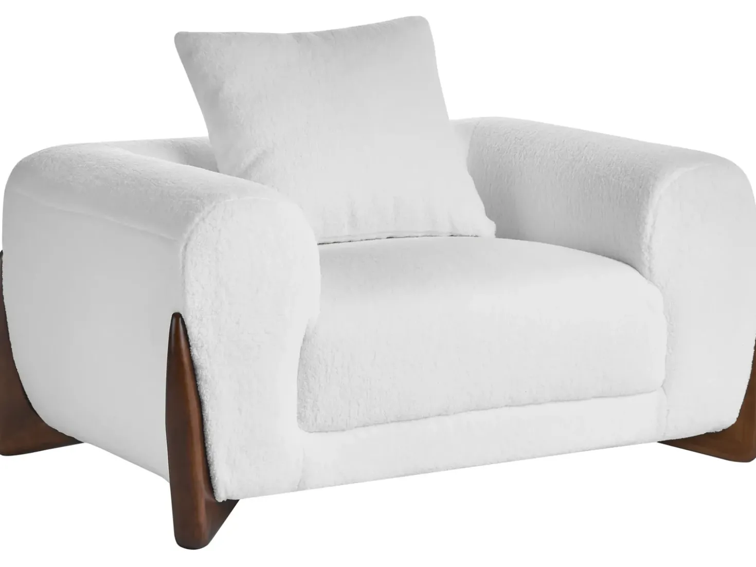 Set da salotto 6 posti VINLIDEN Bouclé Bianco