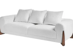 Set da salotto 6 posti VINLIDEN Bouclé Bianco