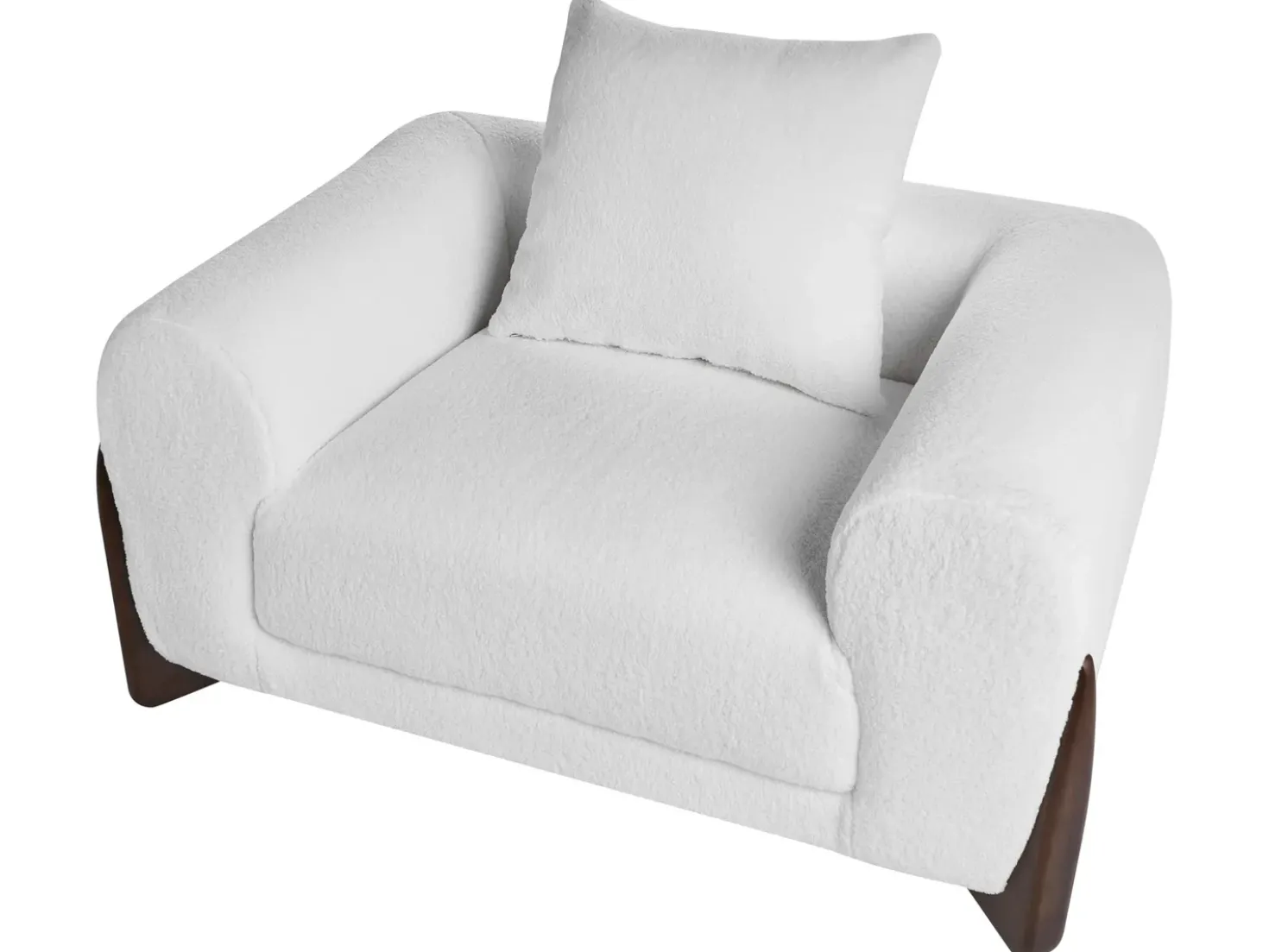 Set da salotto 6 posti VINLIDEN Bouclé Bianco
