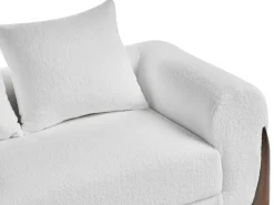 Set da salotto 6 posti VINLIDEN Bouclé Bianco