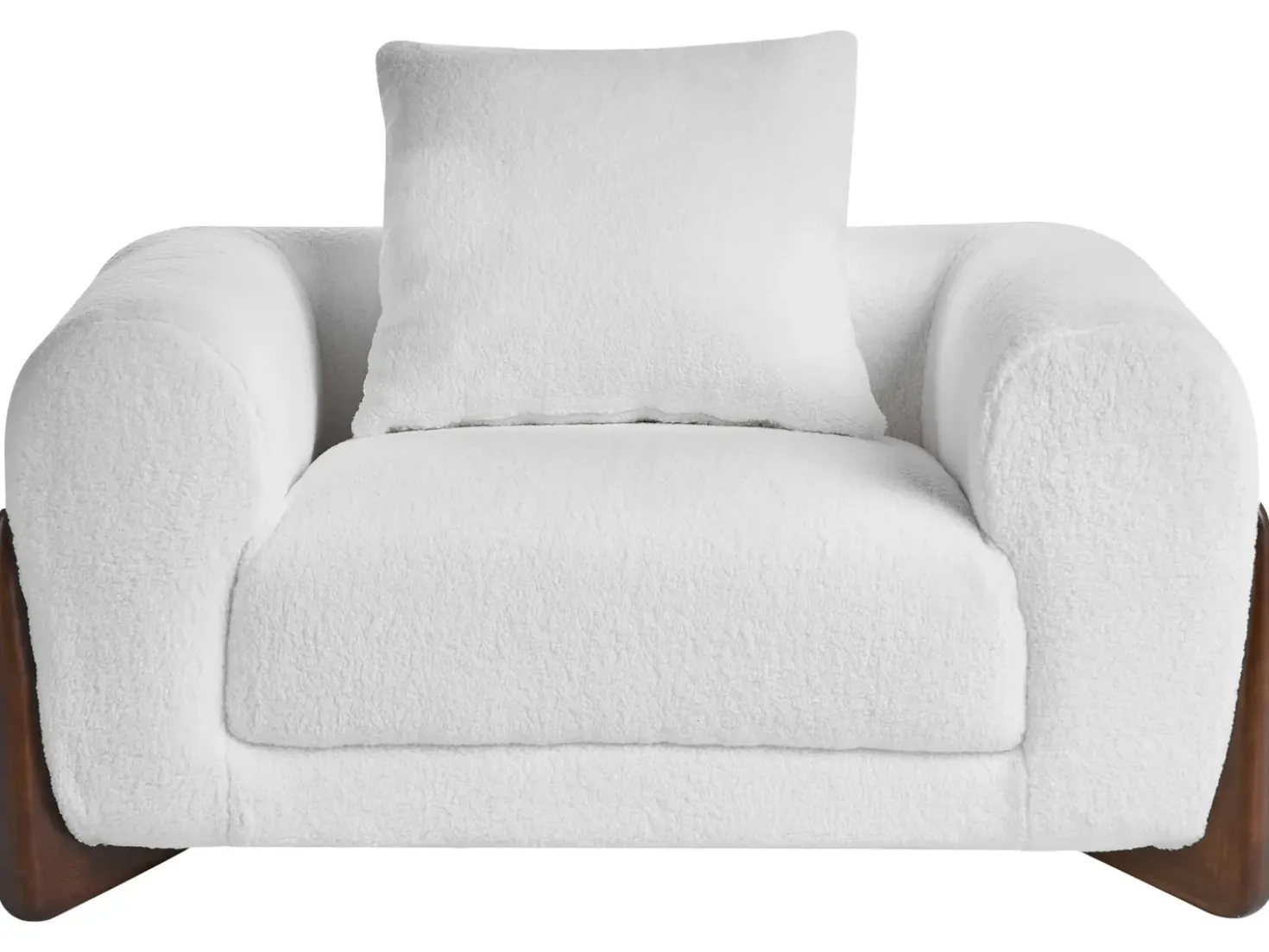 Set da salotto 6 posti VINLIDEN Bouclé Bianco