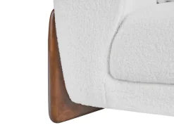 Set da salotto 6 posti VINLIDEN Bouclé Bianco