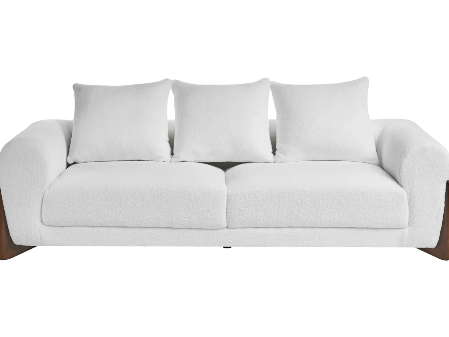Set da salotto 6 posti VINLIDEN Bouclé Bianco