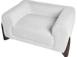 Set da salotto 6 posti VINLIDEN Bouclé Bianco