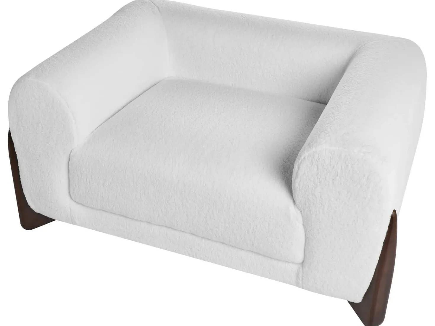 Set da salotto 6 posti VINLIDEN Bouclé Bianco