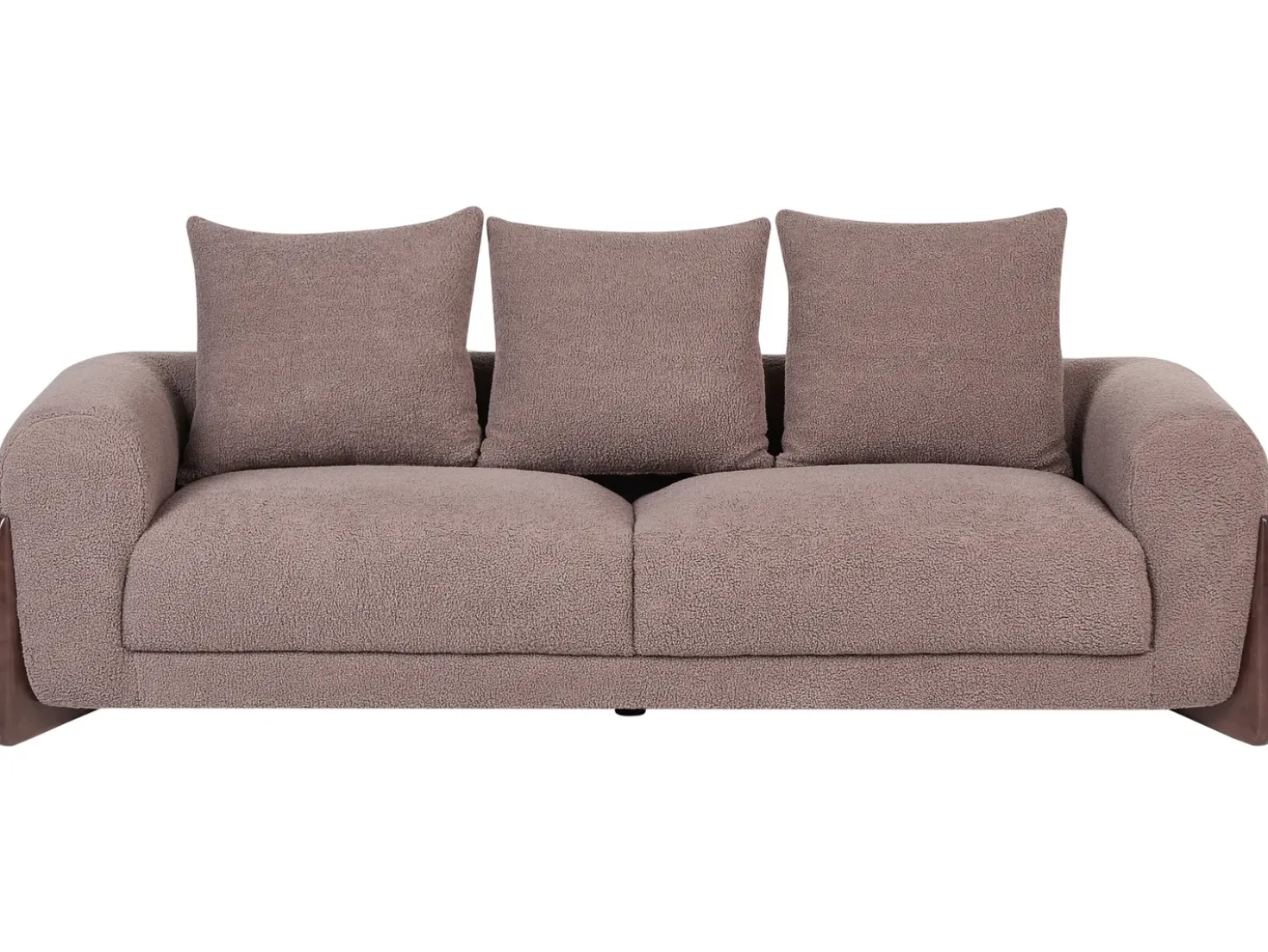 Set da salotto 6 posti VINLIDEN Bouclé Marrone