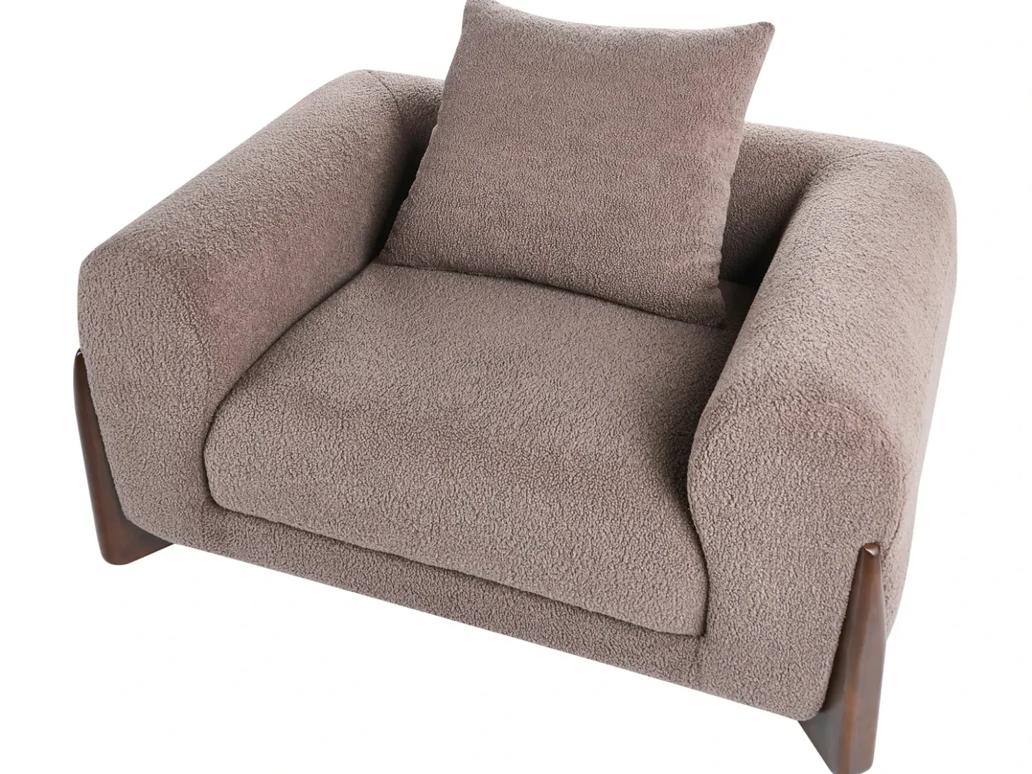 Set da salotto 6 posti VINLIDEN Bouclé Marrone