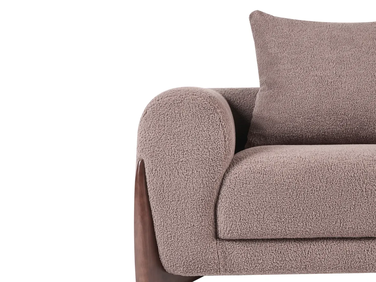 Set da salotto 6 posti VINLIDEN Bouclé Marrone