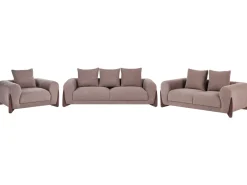 Set da salotto 6 posti VINLIDEN Bouclé Marrone