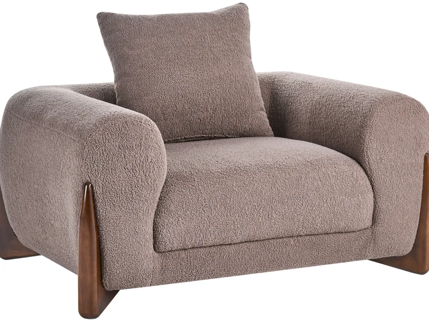 Set da salotto 6 posti VINLIDEN Bouclé Marrone