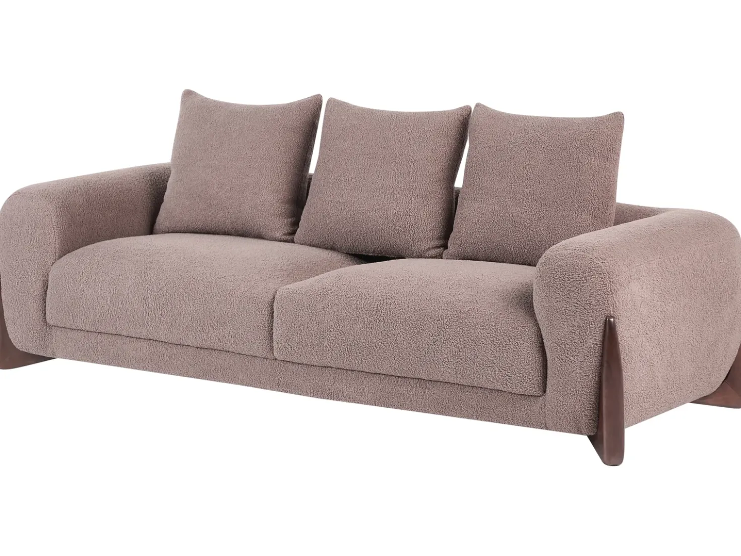 Set da salotto 6 posti VINLIDEN Bouclé Marrone