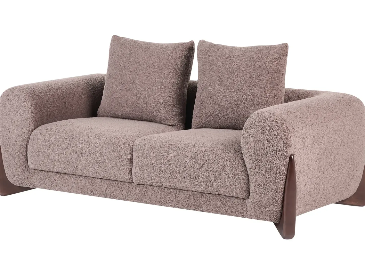 Set da salotto 6 posti VINLIDEN Bouclé Marrone