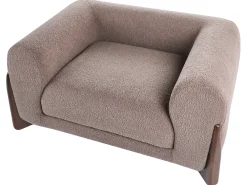 Set da salotto 6 posti VINLIDEN Bouclé Marrone