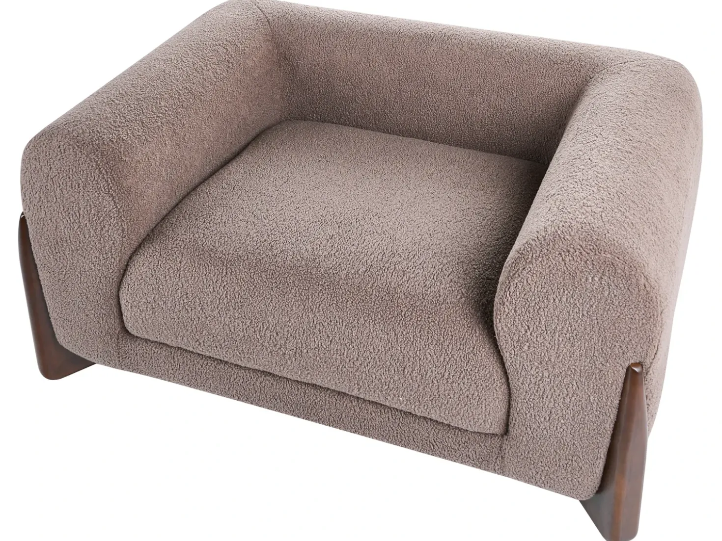 Set da salotto 6 posti VINLIDEN Bouclé Marrone