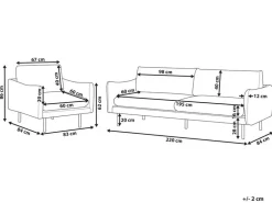Set da salotto 4 posti VINTERBRO Velluto Grigio