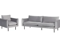 Set da salotto 4 posti VINTERBRO Velluto Grigio