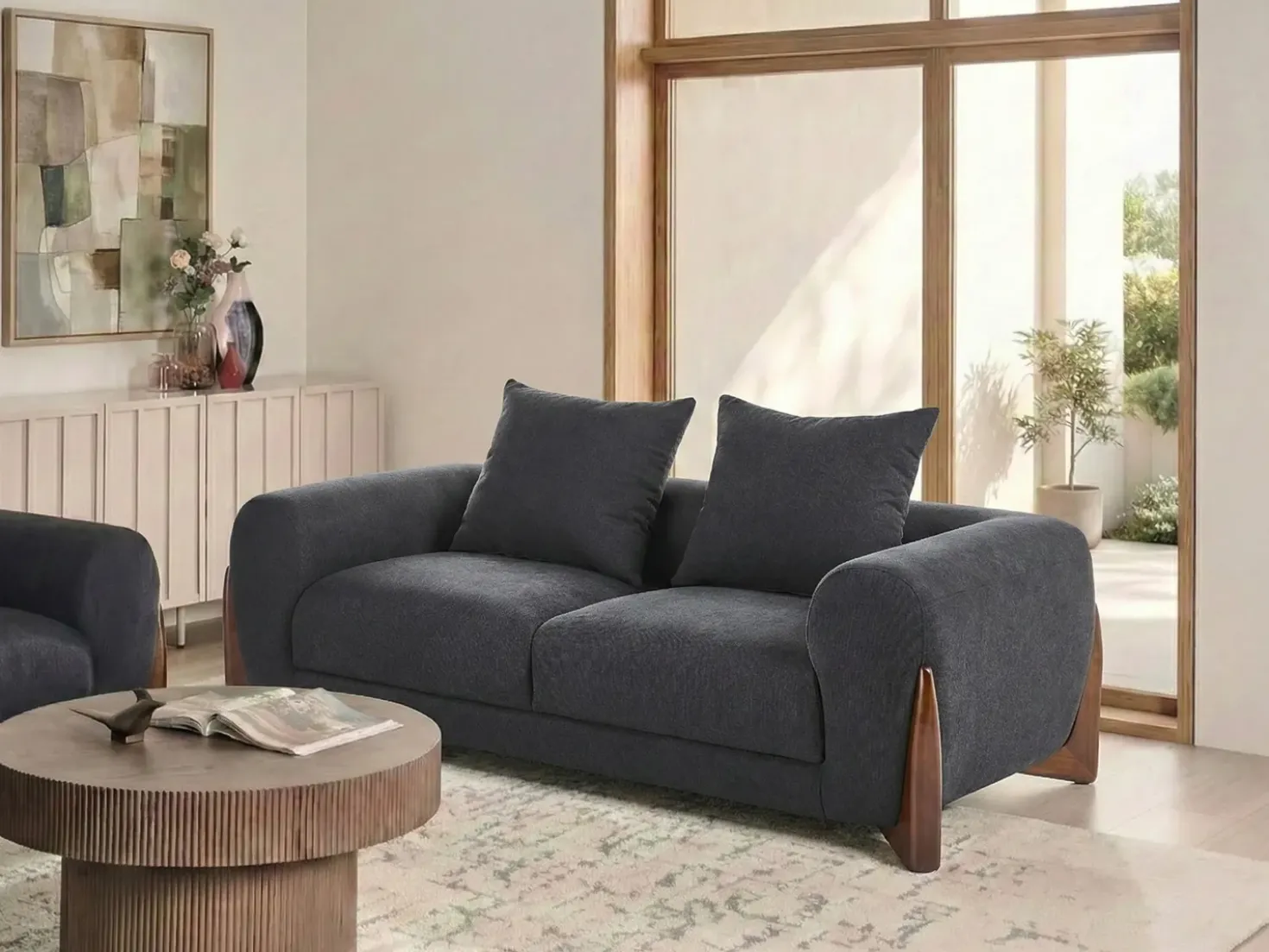 Set da salotto 6 posti VINLIDEN Nero