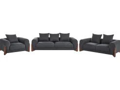 Set da salotto 6 posti VINLIDEN Nero