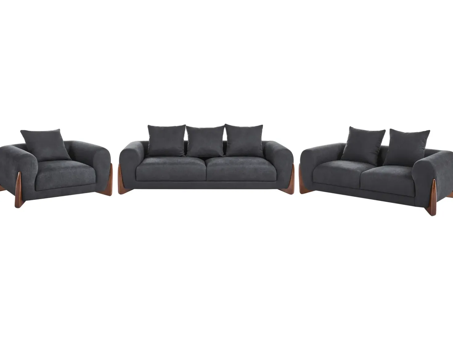 Set da salotto 6 posti VINLIDEN Nero