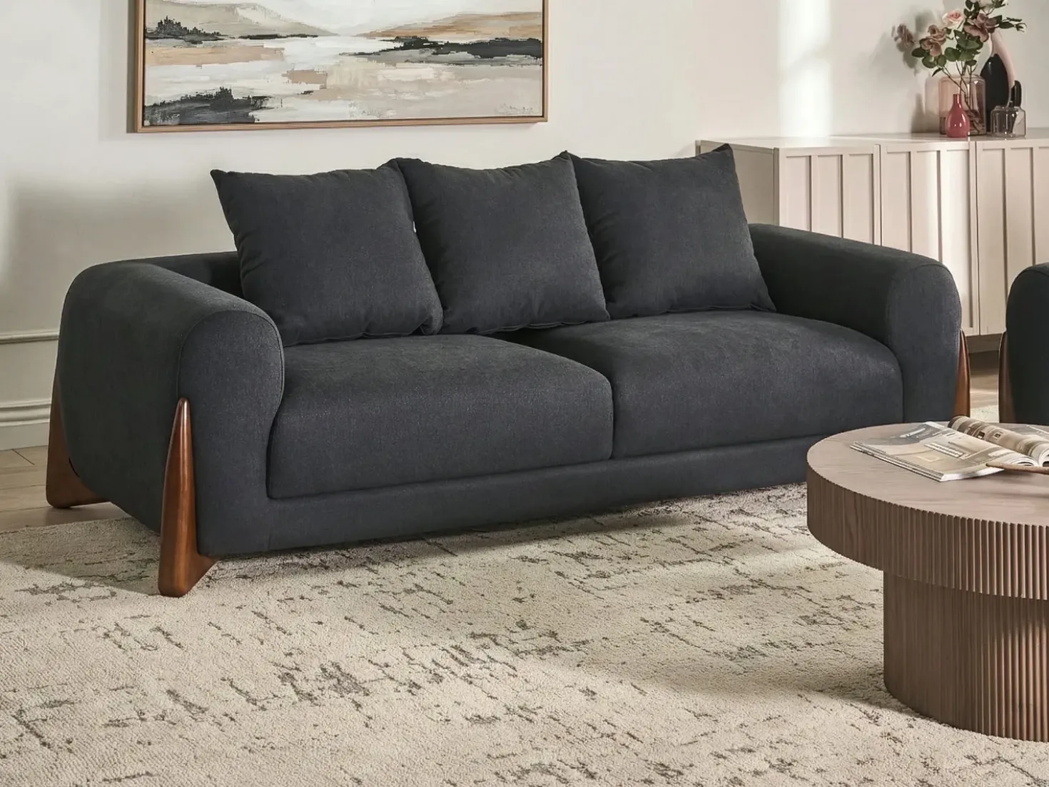 Set da salotto 6 posti VINLIDEN Nero
