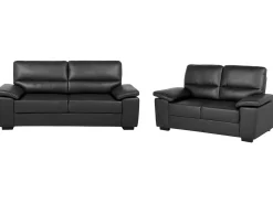 Set da salotto 5 posti VOGAR Pelle sintetica Nero