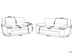 Set da salotto 5 posti VOGAR Pelle sintetica Marrone scuro