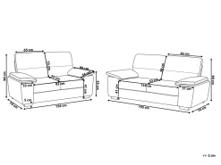 Set da salotto 5 posti VOGAR Pelle sintetica Marrone dorato