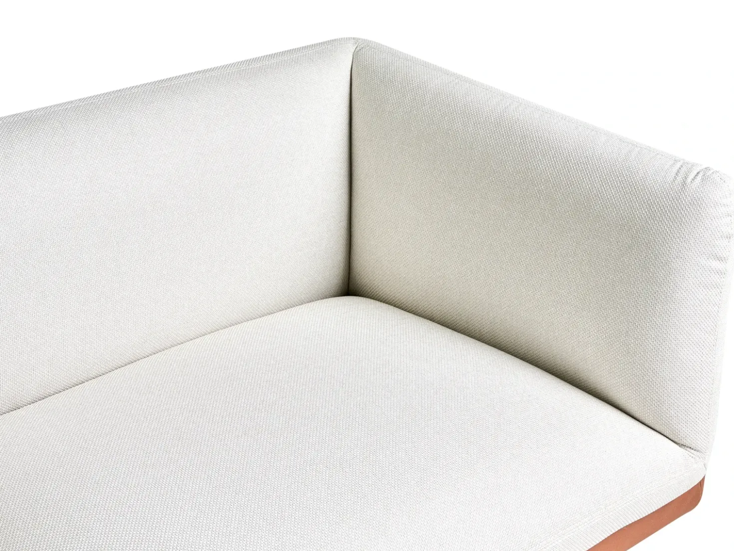 Set da salotto 5 posti VORGOD Tessuto Bianco sporco