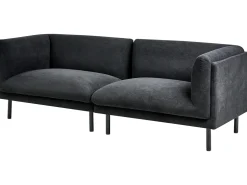Set da salotto 5 posti VORGOD Tessuto Nero