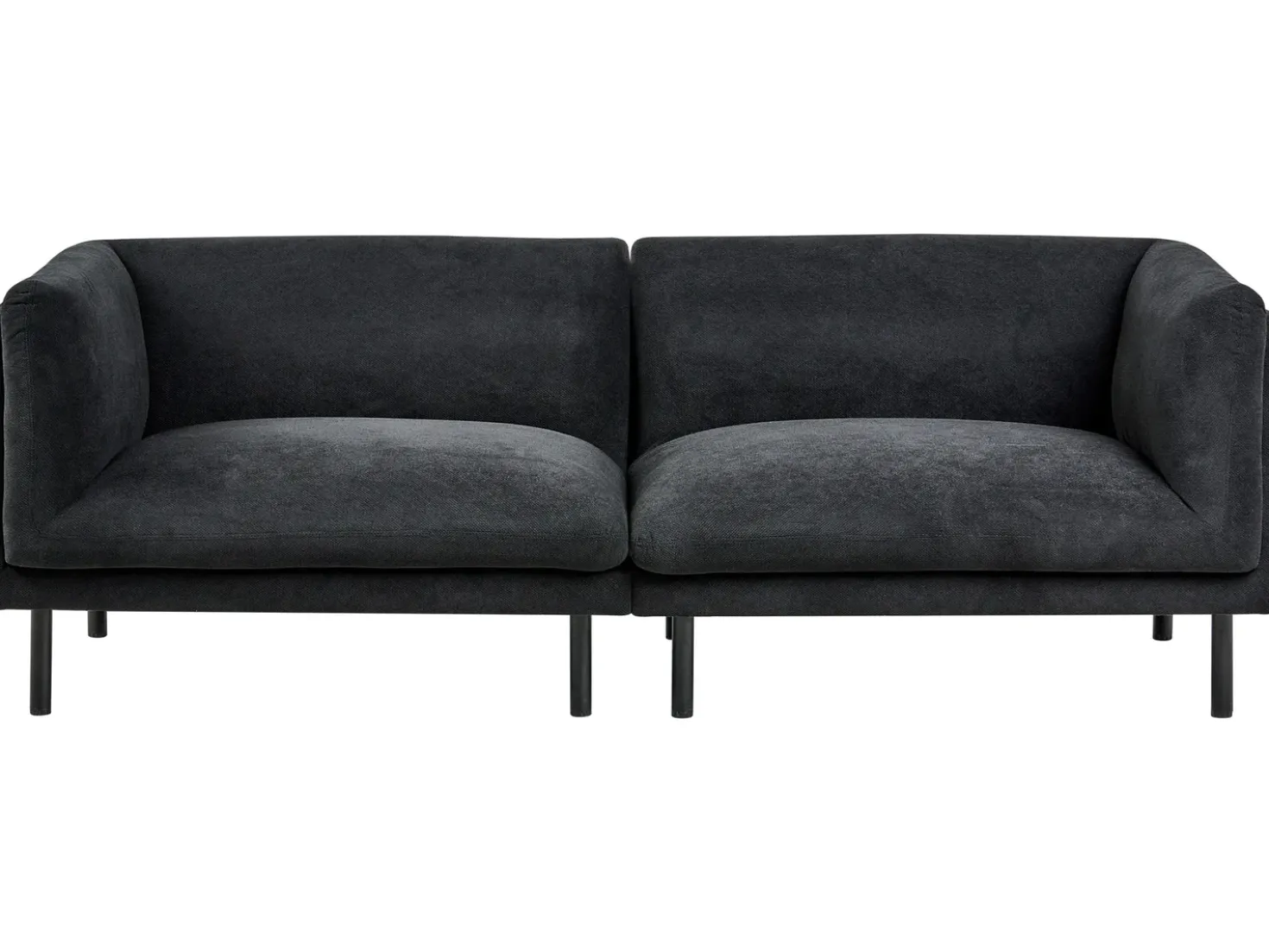 Set da salotto 5 posti VORGOD Tessuto Nero