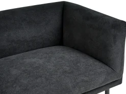Set da salotto 5 posti VORGOD Tessuto Nero