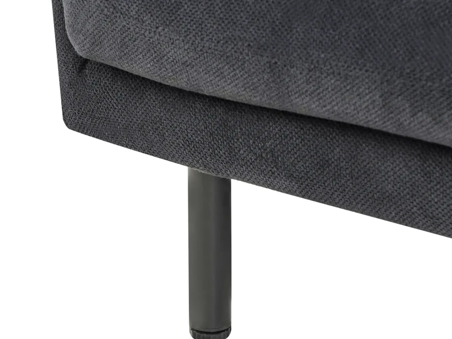 Set da salotto 5 posti VORGOD Tessuto Nero