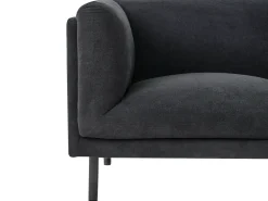 Set da salotto 5 posti VORGOD Tessuto Nero