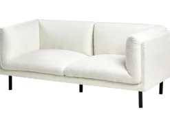 Set da salotto 5 posti VORGOD Bouclé Bianco sporco