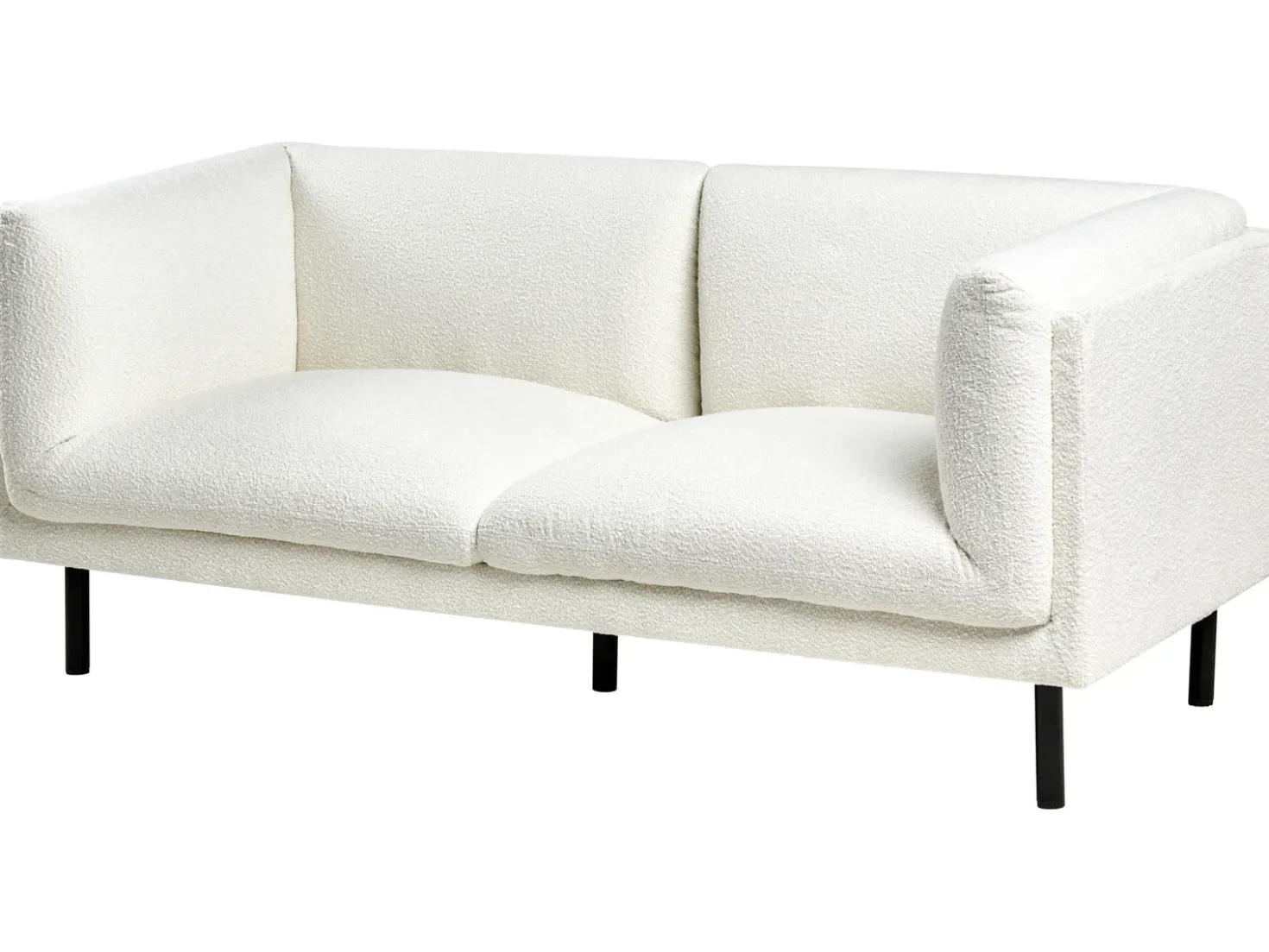 Set da salotto 5 posti VORGOD Bouclé Bianco sporco